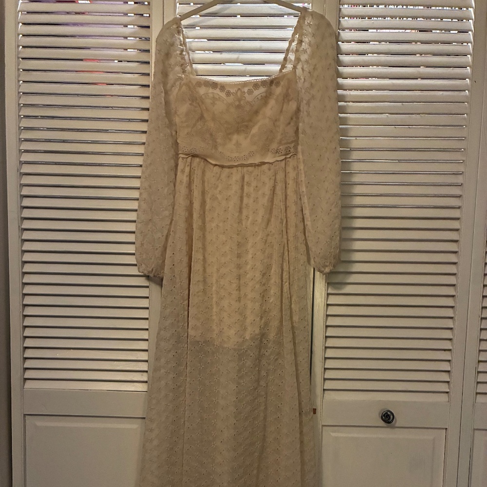 cream boho dress
